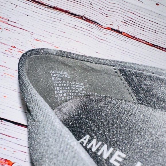 Anne Klein Black and Silver wedge heels with Silver Detail - Picture 5 of 5